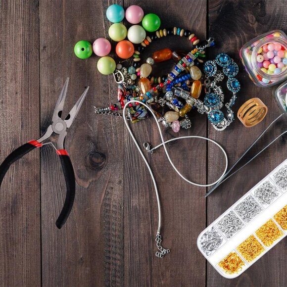 1200Pcs Open Jump Rings and Lobster Clasps Jewelry Findings Kit with Pliers for - Picture 6 of 7